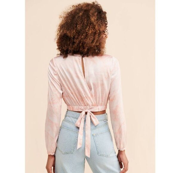 Anthropologie Hutch Cropped Marble Blouse Size Medium - Picture 3 of 12